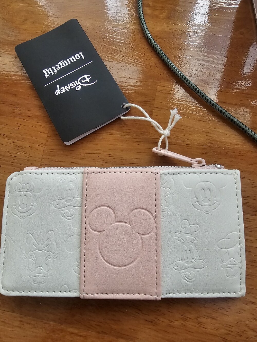 Disney Pink and White Embossed Mickey Card Holder